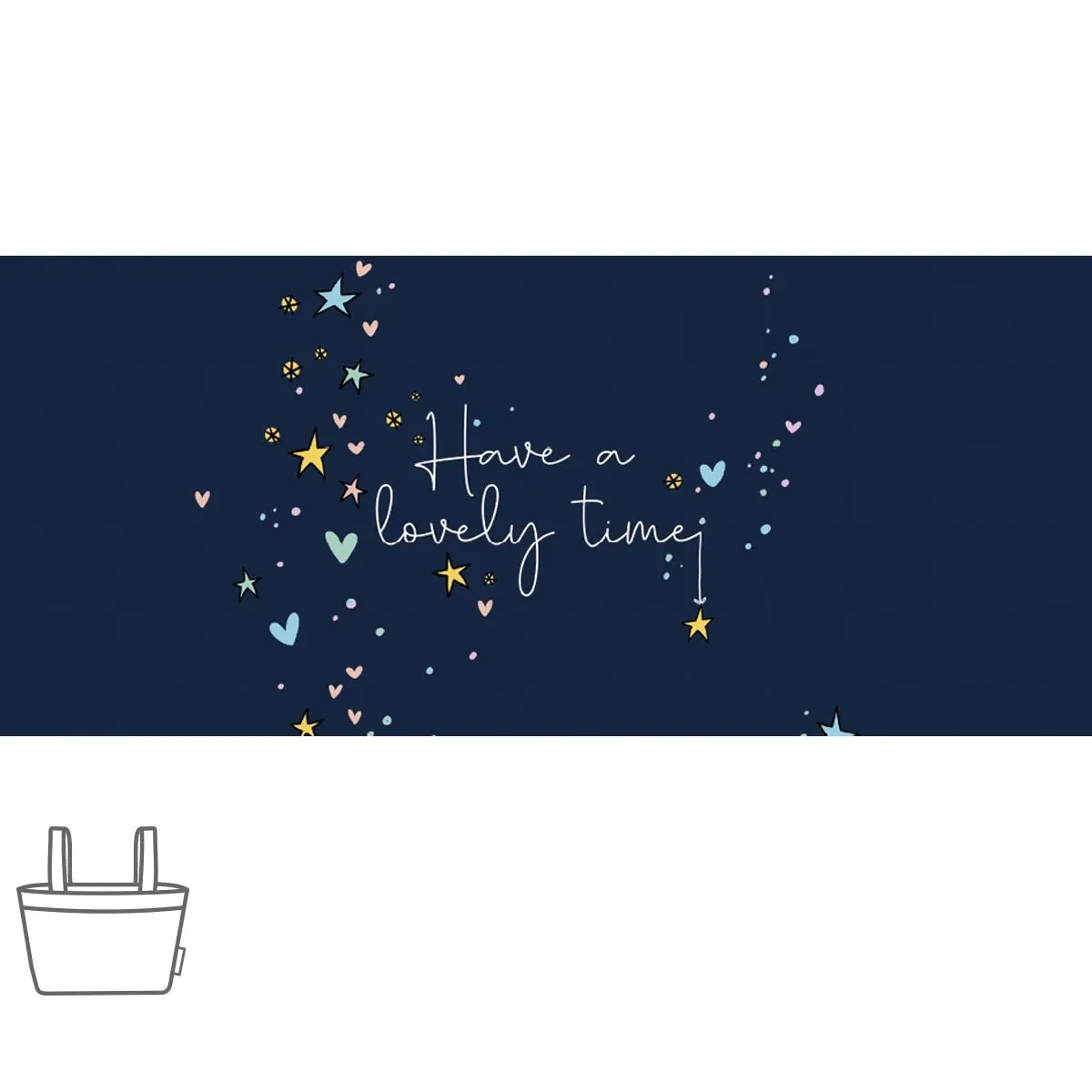 Bolso organizador luna azul 13x38x20 cm - Imagen 2