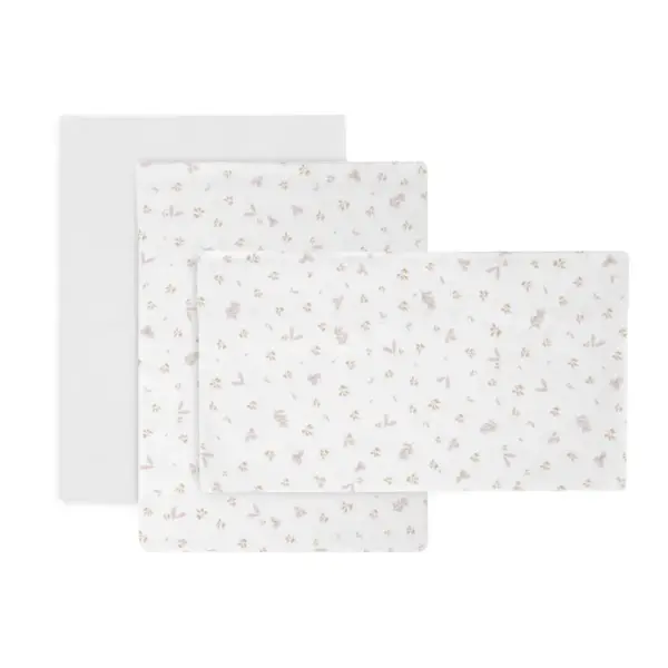 Sabana minicuna 3 pcs 80x120x1 cm plumeti rosa