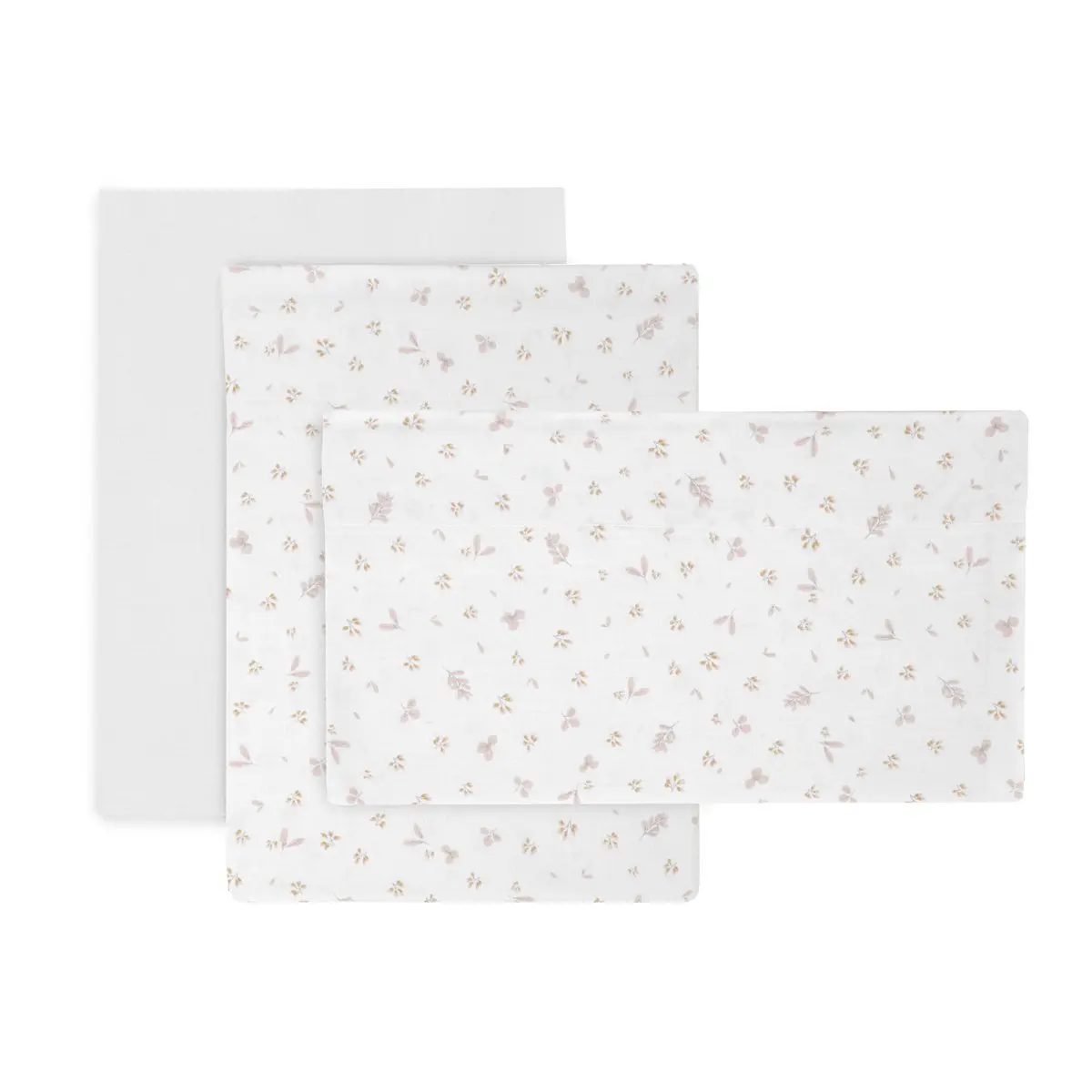 Sabana minicuna 3 pcs 80x120x1 cm plumeti rosa