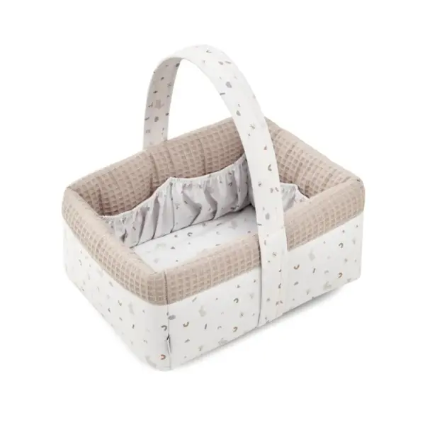 Cesta canastilla 22.5x29x29 cm rabbit beige