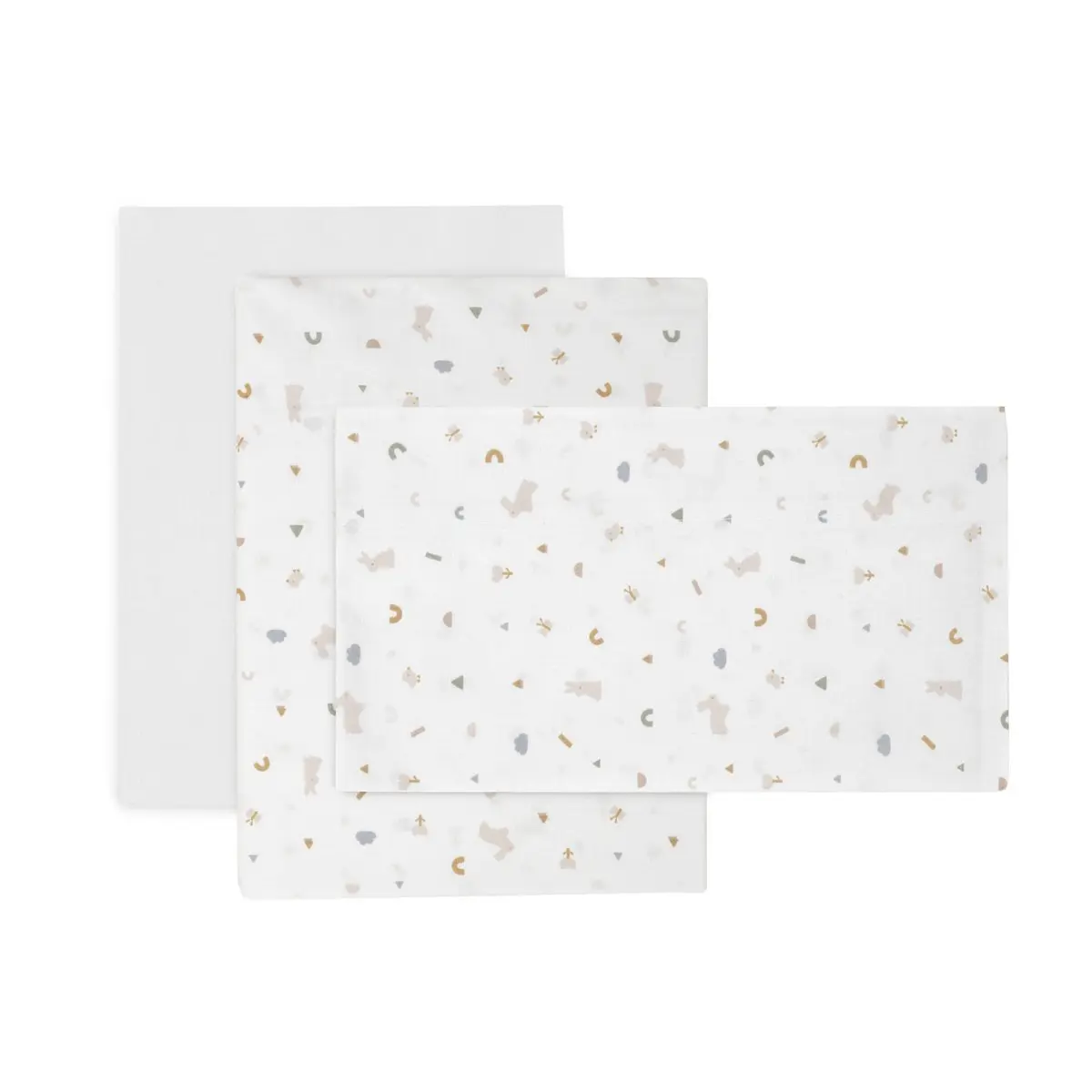 Sabana cuna 3 pcs (cuna 70) 120x180x1 cm rabbit beige