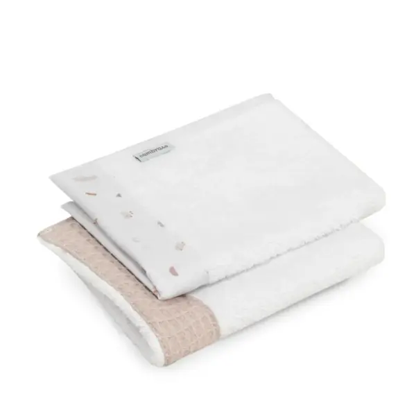 Juego 2 toallas rabbit beige 25x35x1 cm