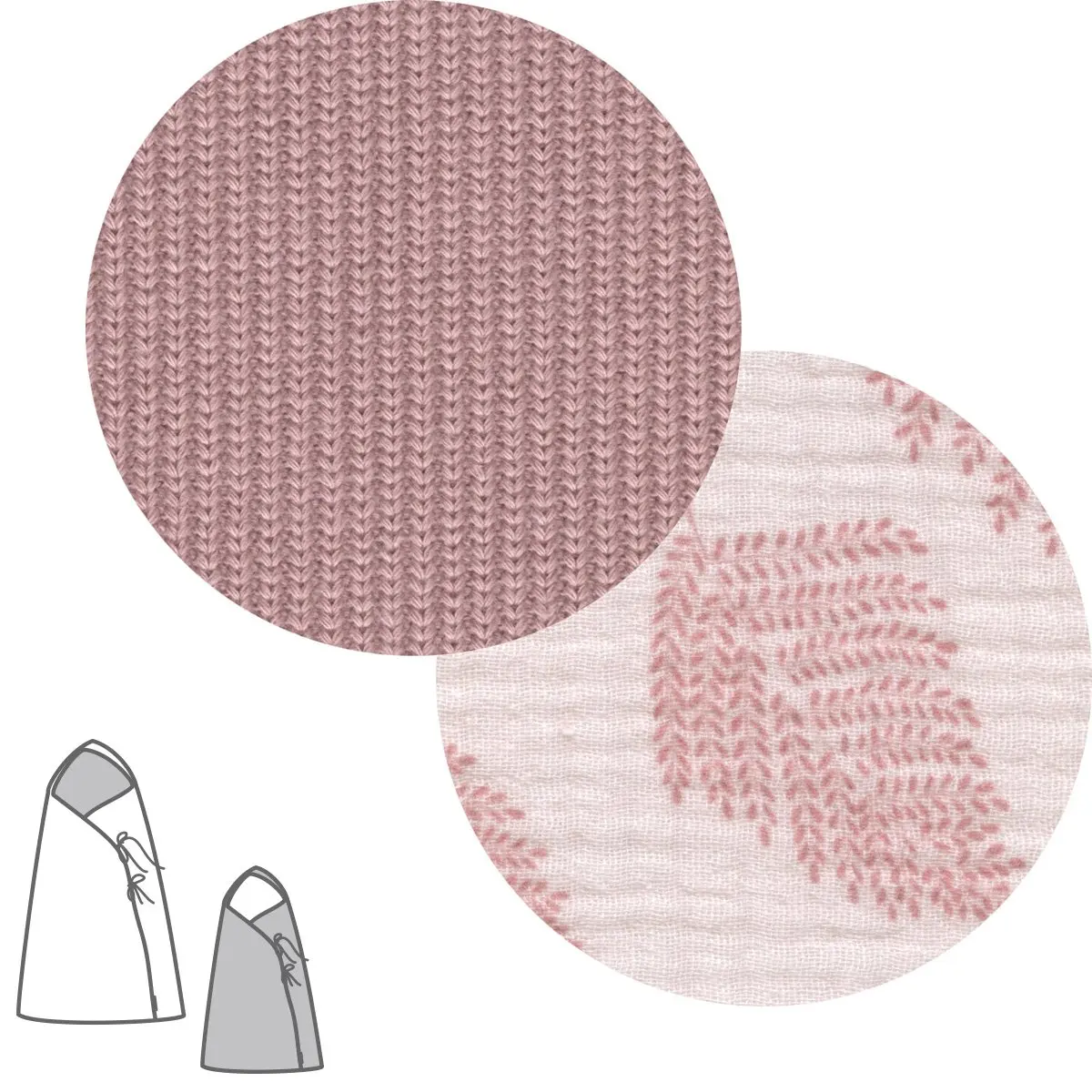 Saco capazo cruzado revers. sereni rosa 40x80x5 cm - Imagen 2