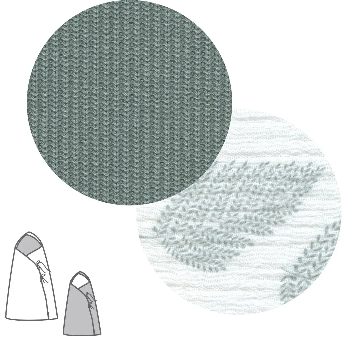 Saco capazo cruzado revers. sereni verde 40x80x5 cm - Imagen 2