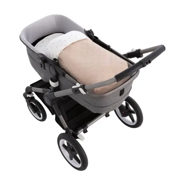 Saco capazo + colchoneta twin beige 35x80x6 cm