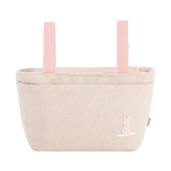 Bolso organizador lino rosa 13x38x20 cm