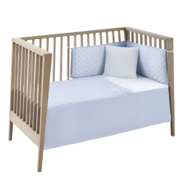 Jgo 2 pcs.colcha i-v. cuna 60 soft celeste 60x120x3 cm