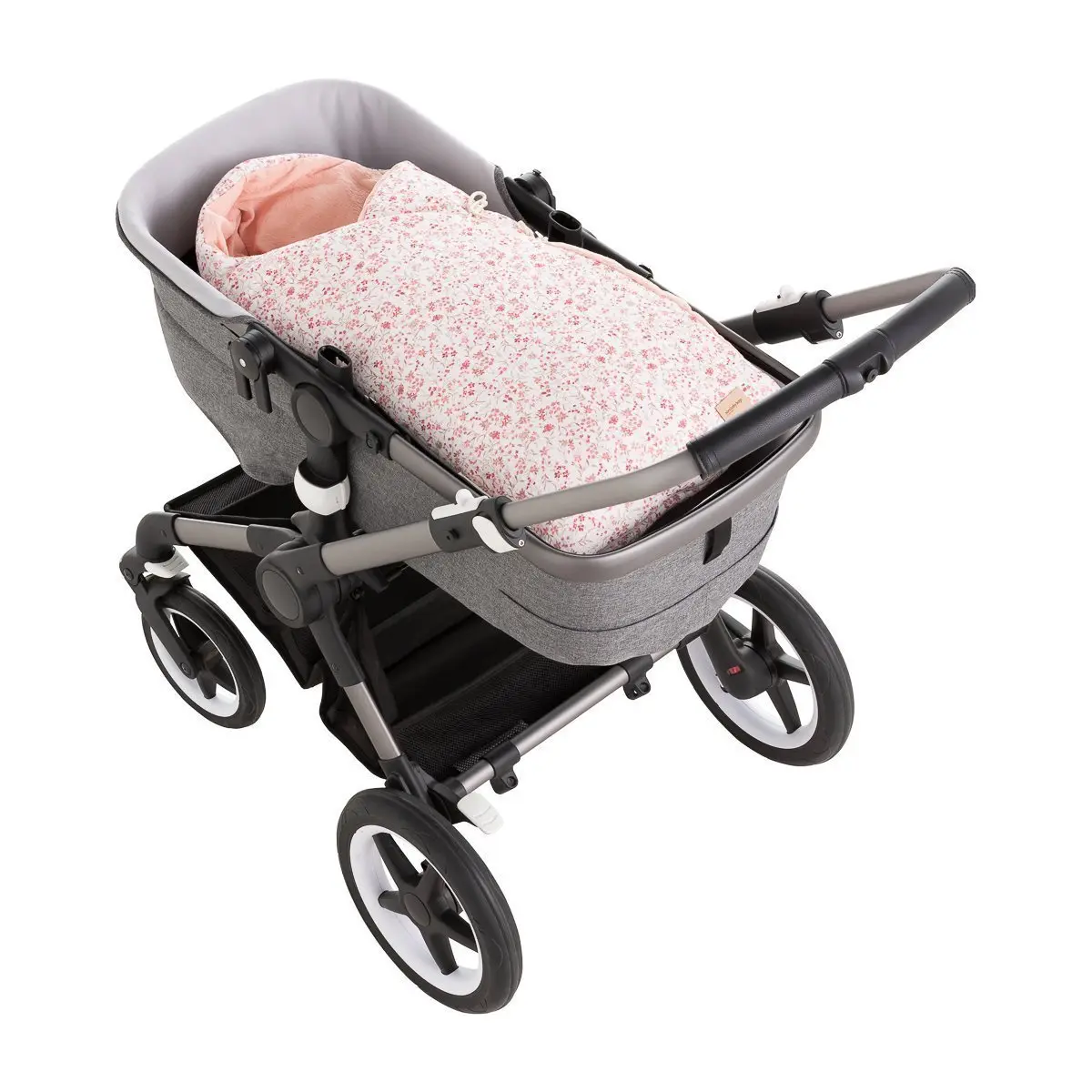 Saco capazo cruzado revers. linen rosa 40x80x5 cm