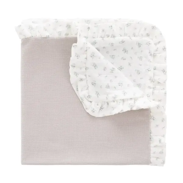 Manta reversible 65x65x1 cm mini pio gris