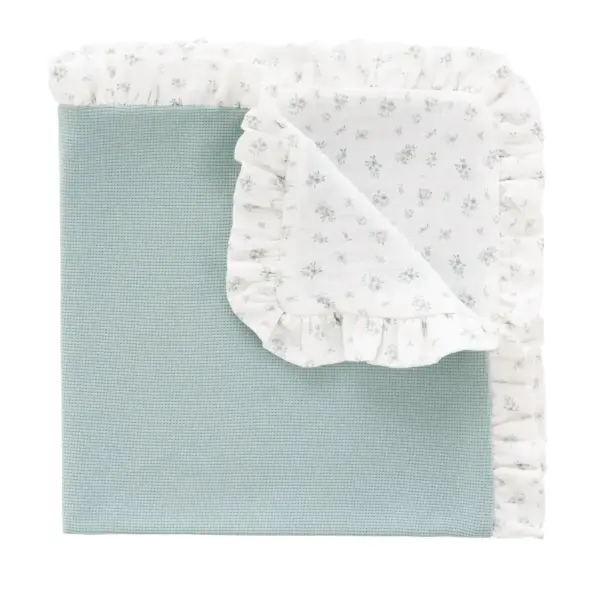 Manta reversible 65x65x1 cm mini pio mint