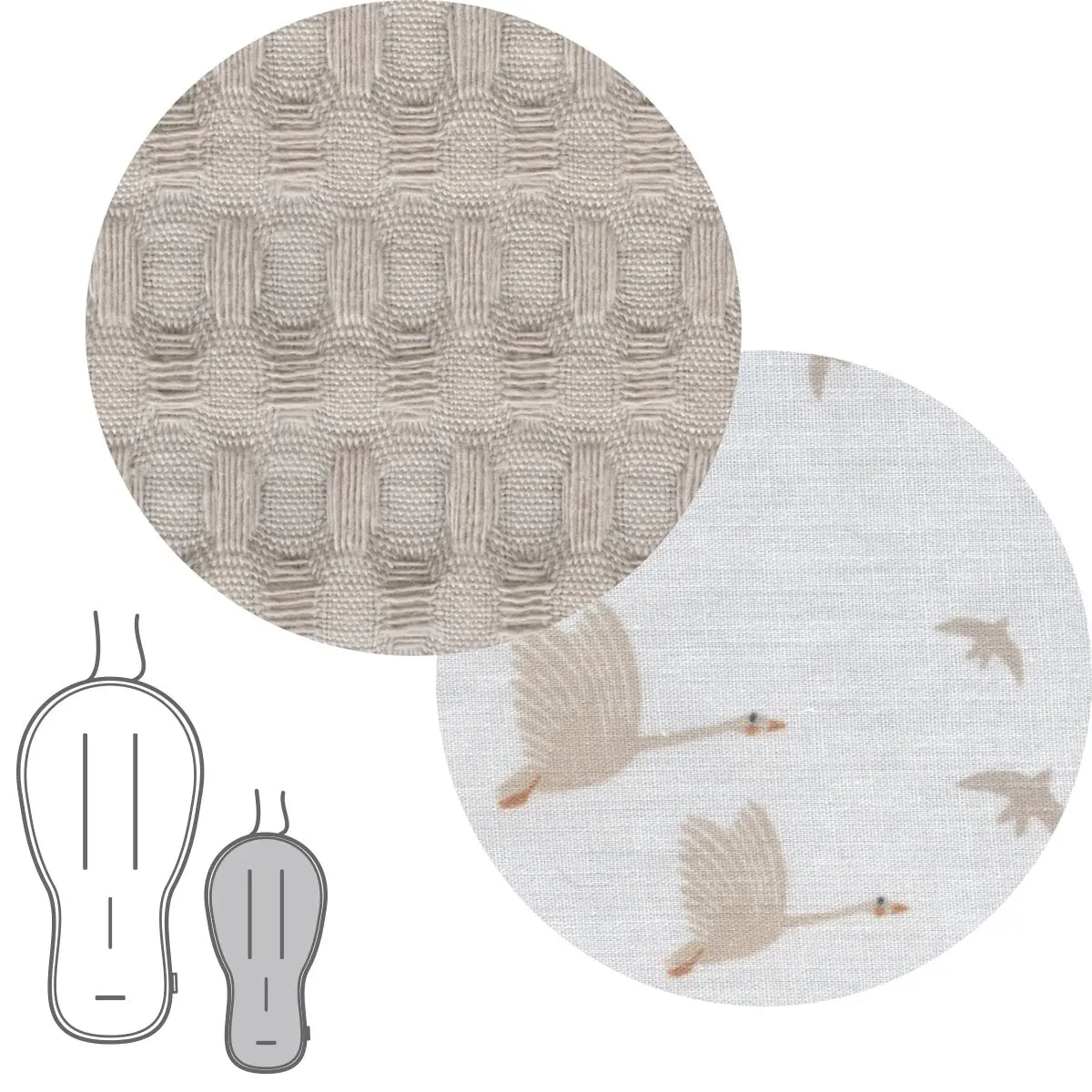 Colchoneta silla uni.rev.oval zico beige 43x88x1 cm - Imagen 2