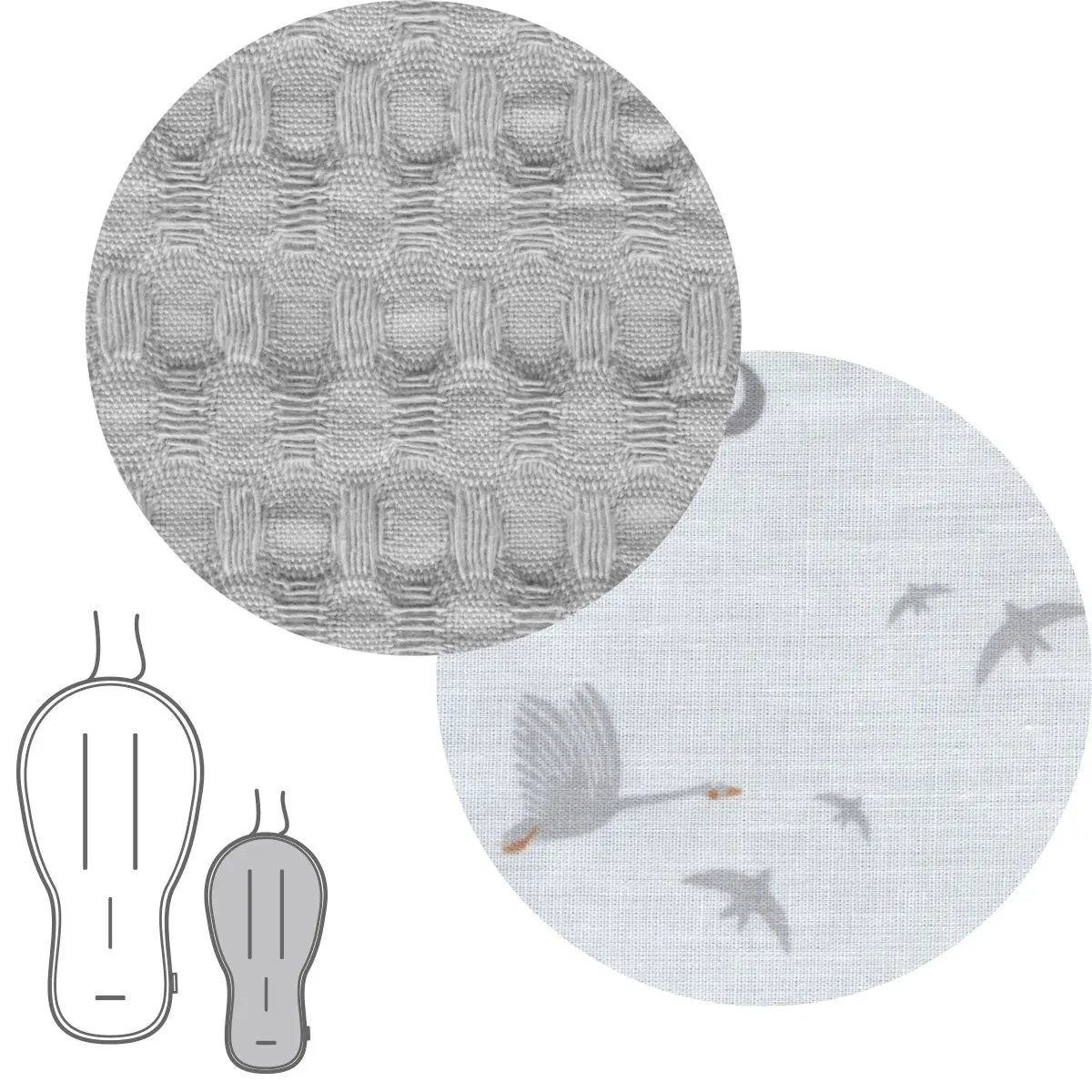 Colchoneta silla uni.rev.oval zico gris 43x88x1 cm - Imagen 2