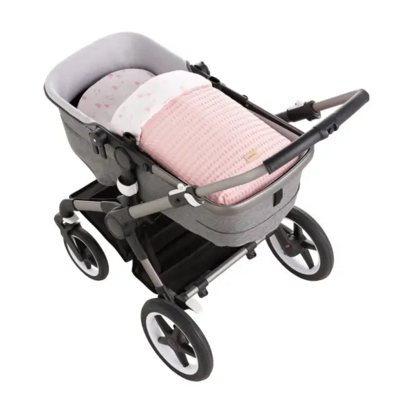 Saco capazo + colchoneta zico rosa 35x80x6 cm