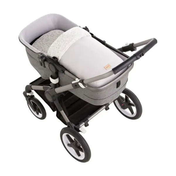 Saco capazo + colchoneta linen gris 35x80x6 cm