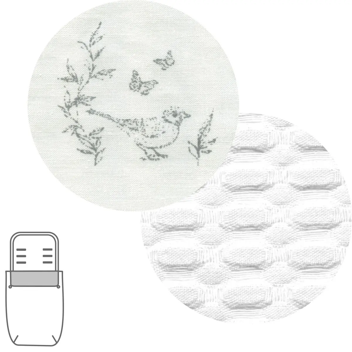 Saco capazo + colchoneta merlo crudo 35x80x6 cm - Imagen 2