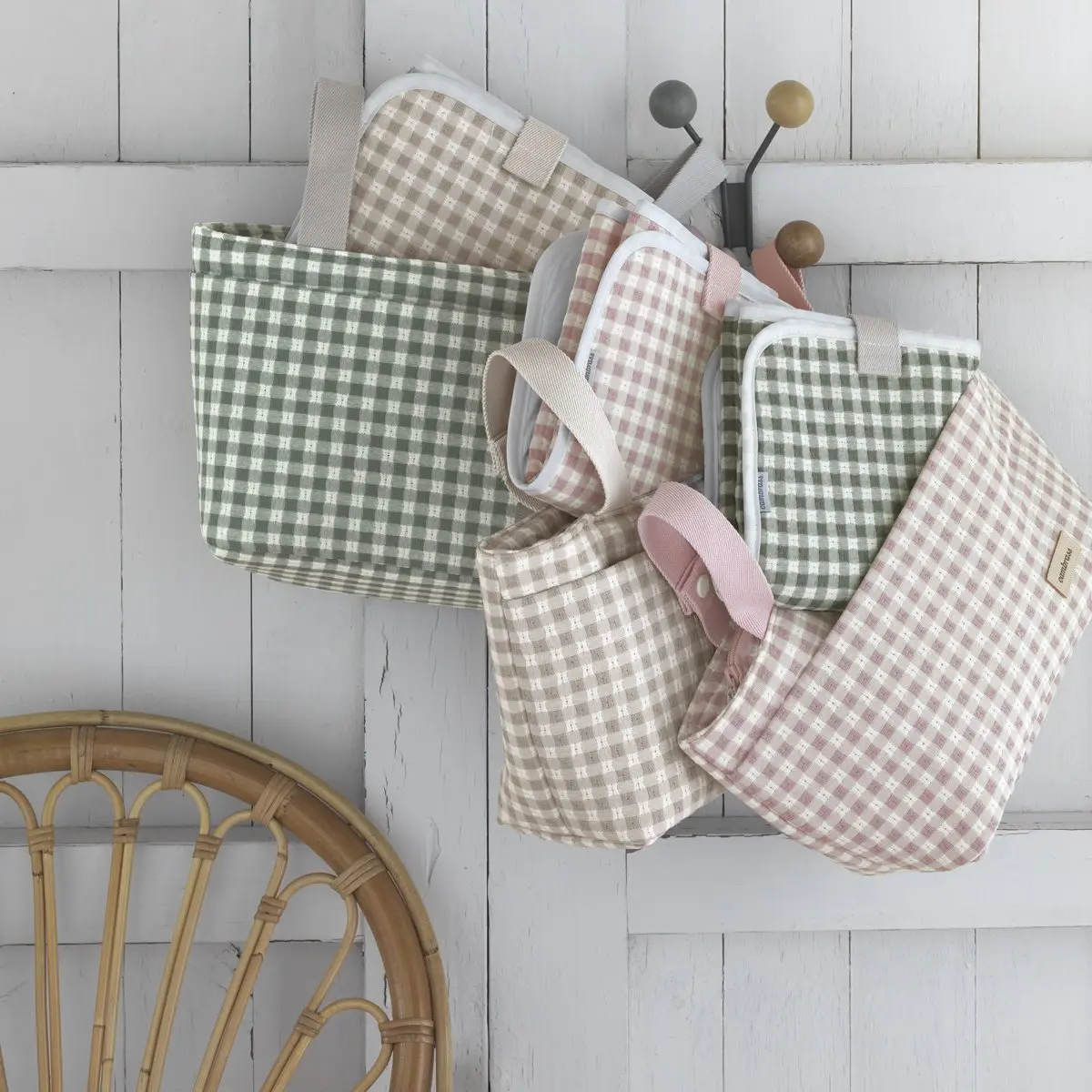 Bolso maternal pack vicky beige 16x43x37 cm - Imagen 4