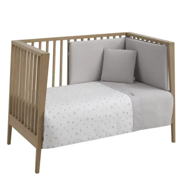 Jgo 2 pcs.f.nordica cuna 60 ardi gris 100x140x3 cm