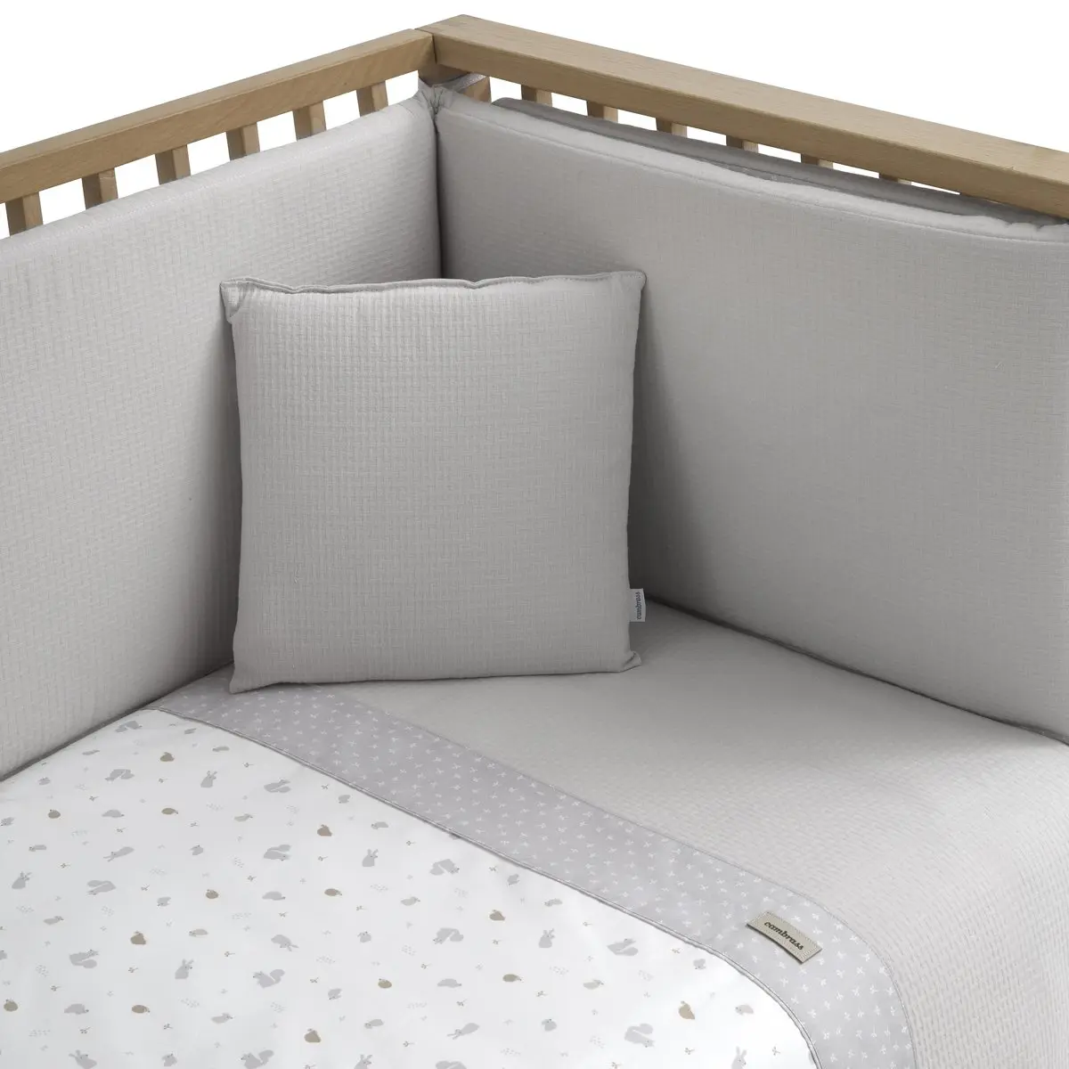 Jgo 2 pcs.f.nordica cuna 60 ardi gris 100x140x3 cm - Imagen 2