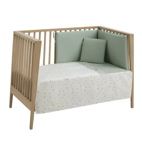 Jgo 2 pcs.colcha i-v. cuna 60 ardi verde 60x120x3 cm