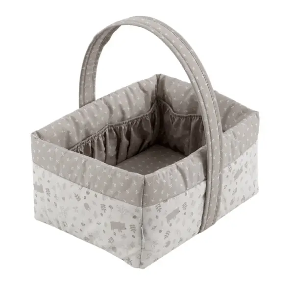 Cesta canastilla 22.5x29x29 cm abete beige