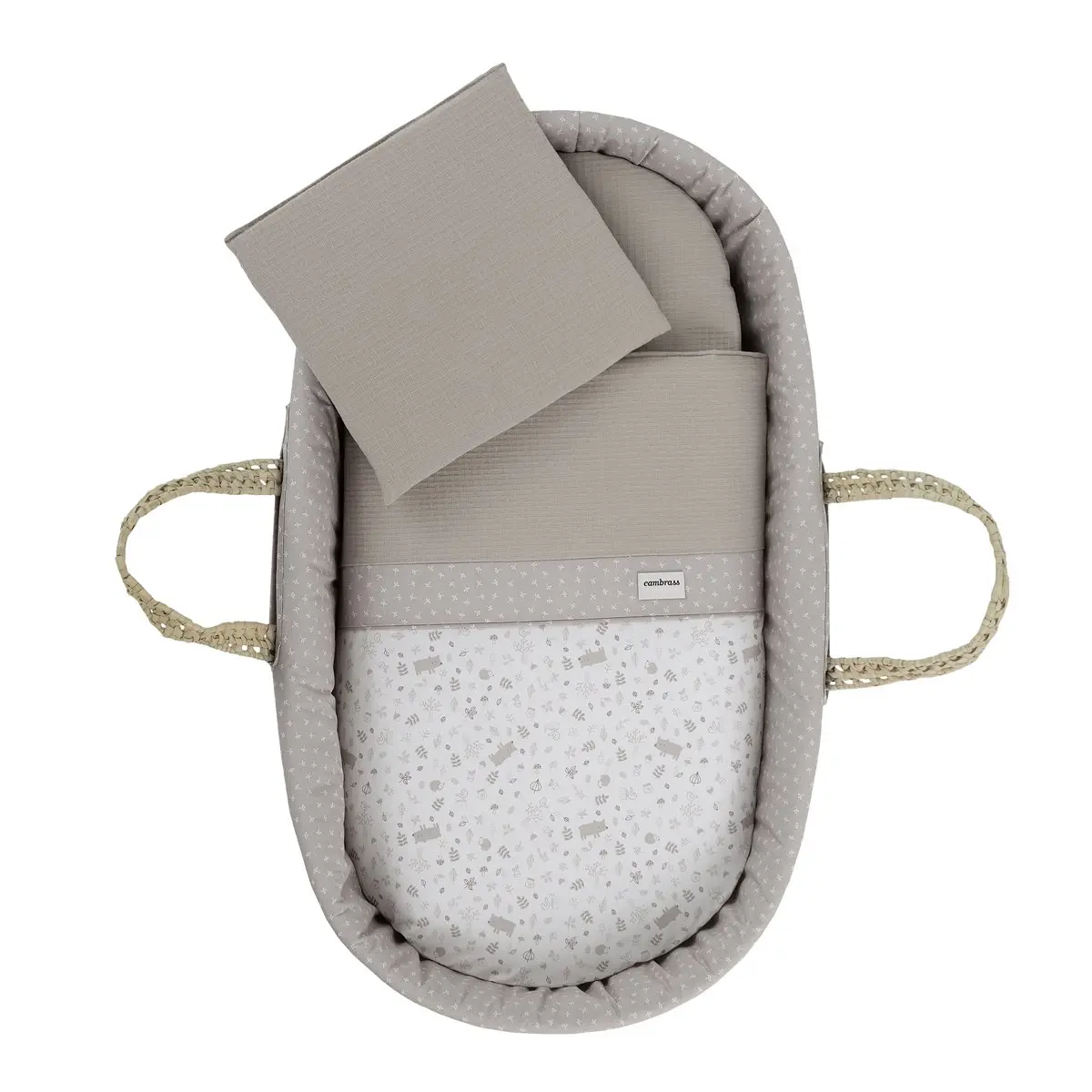 Moises de palma acolchado une abete beige 39x80x25 cm - Imagen 3