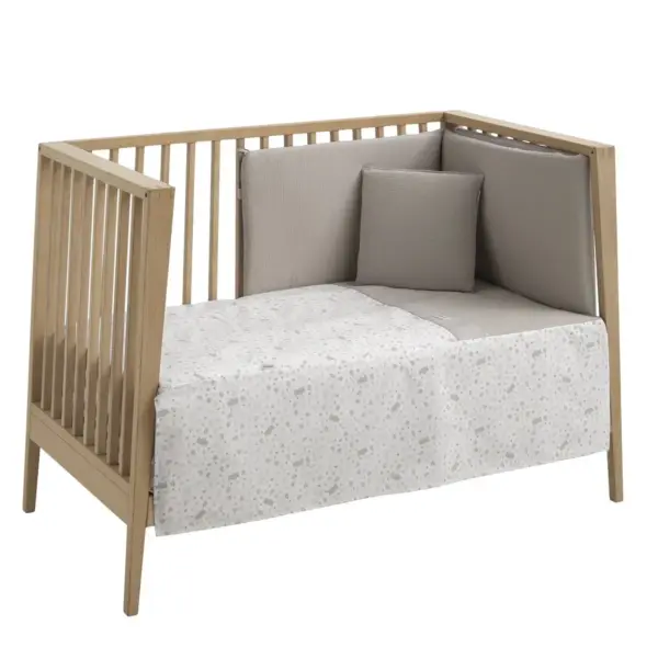 Jgo 2 pcs.colcha i-v. cuna 60 abete beige 60x120x3 cm