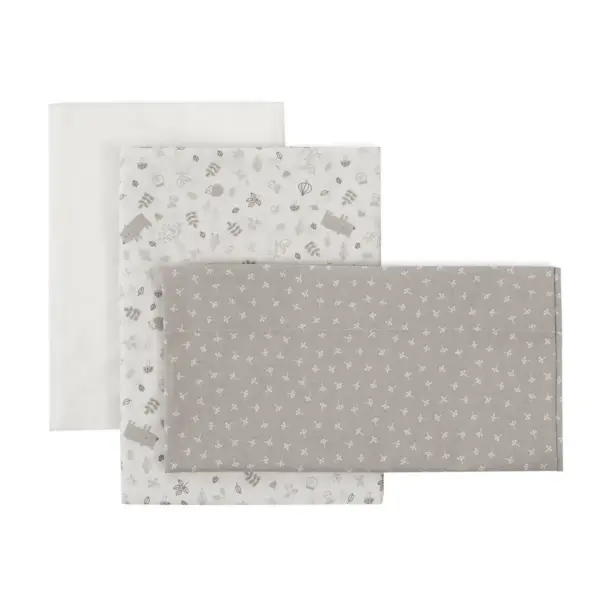 Sabana minicuna 3 pcs 50x90x1 cm abete beige