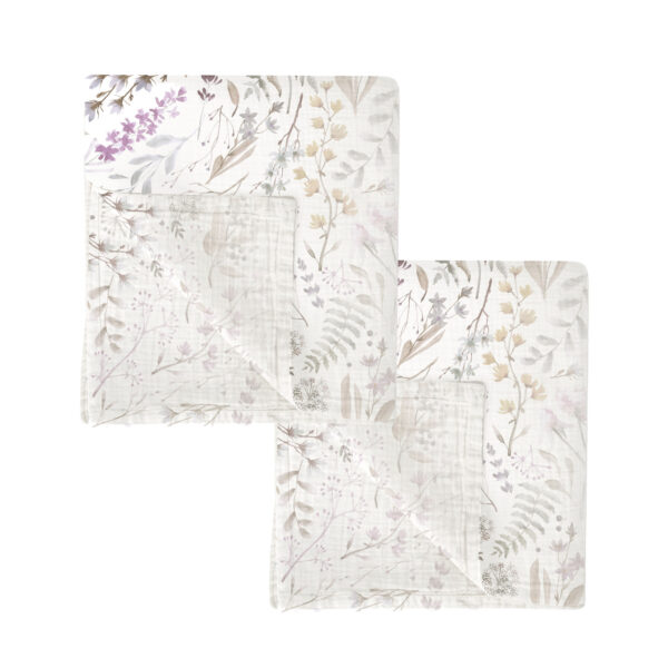 Gasas 100% algodon pack 2 Niza 21 B|Lila 60x60 - Bimbidreams