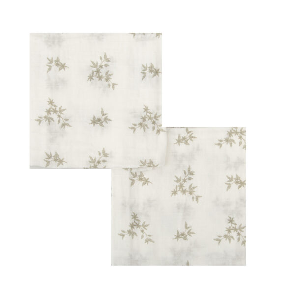 Gasas Bambú pack 2 Isolda 06 Verde 60x60 - Bimbidreams