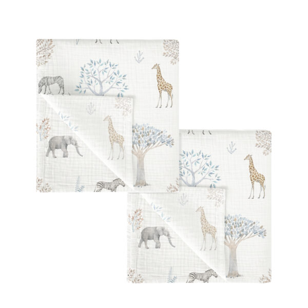 Gasas 100% algodon pack 2 Tanzania 97 Multic. 60x60 - Bimbidreams