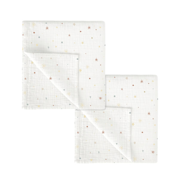 Gasas 100% algodon pack 2 Night Stars 97 Multic. 60x60 - Bimbidreams