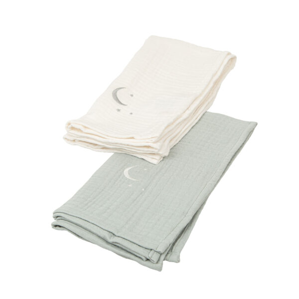 Gasas 100% algodon pack 2 Matalase ME Menta 60x60 - Bimbidreams