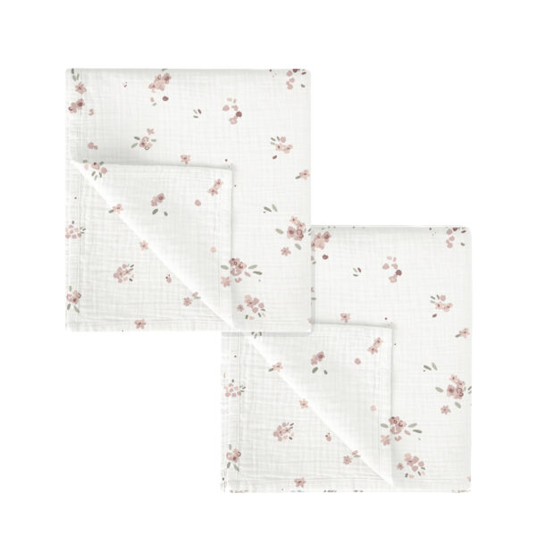 Gasas 100% algodon pack 2 Monet 14 B|Rosa 60x60 - Bimbidreams