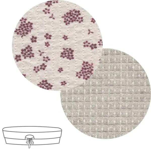 Cubre cuco capazo reversible naturale rosa 35x75x35 cm