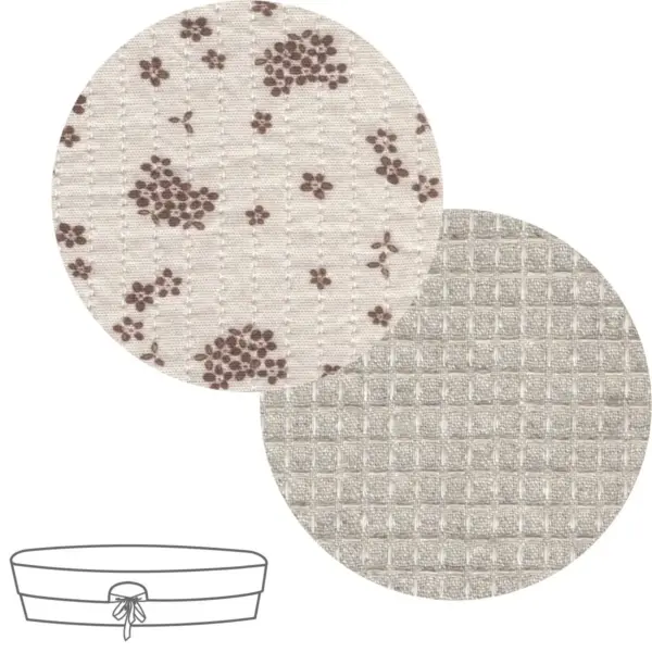 Cubre cuco capazo reversible naturale marron 35x75x35 cm