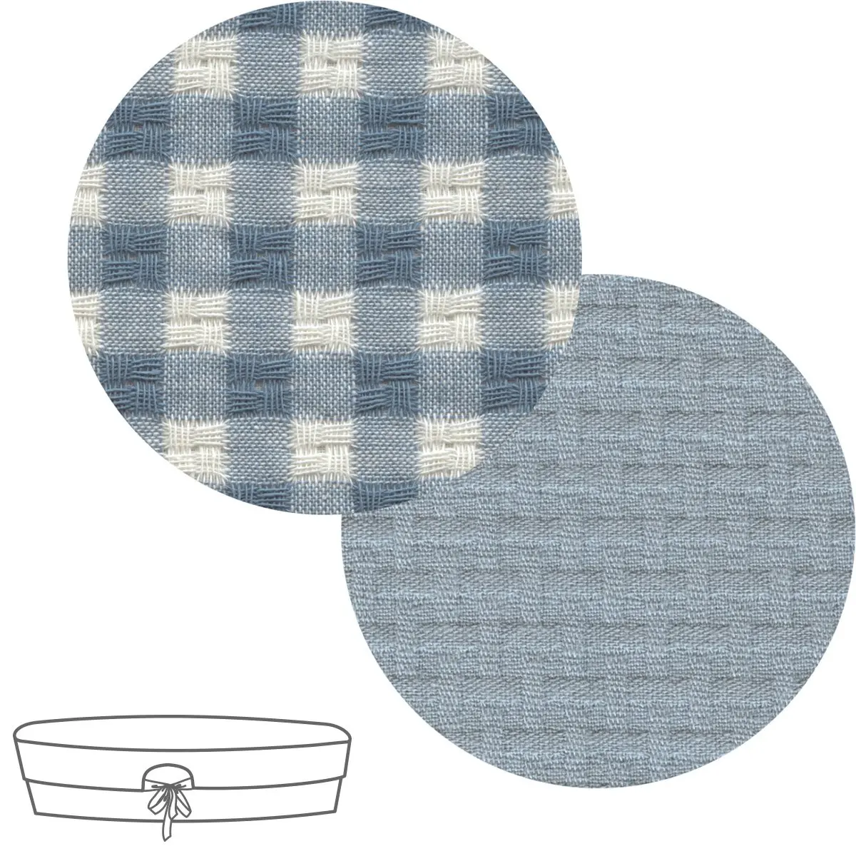 Cubre cuco capazo reversible vicky azul 35x75x35 cm