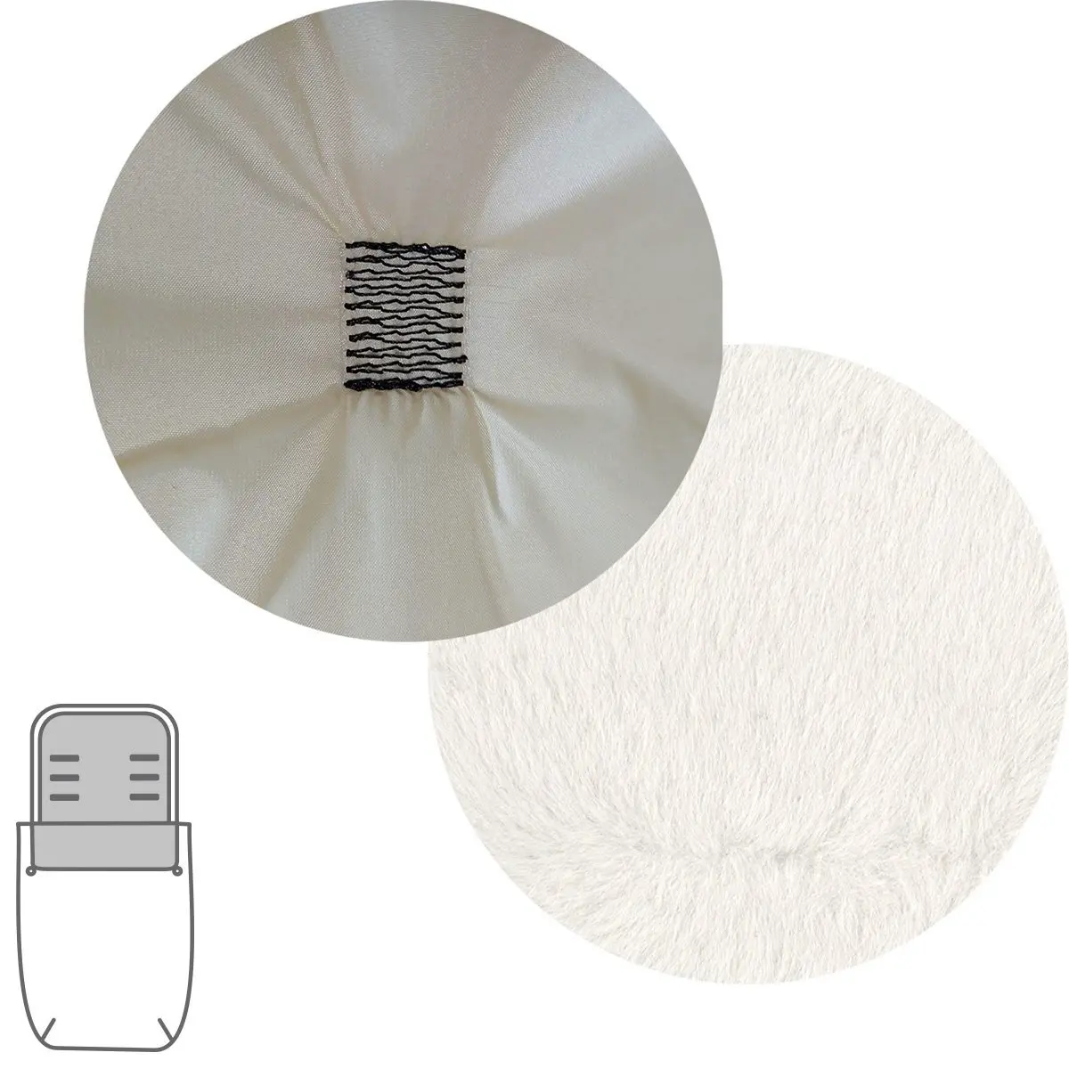 Saco capazo + colchoneta new barbour crudo 35x80x6 cm - Imagen 2