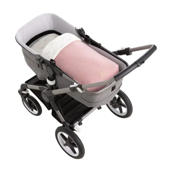 Saco capazo + colchoneta puppy rosa 35x80x6 cm