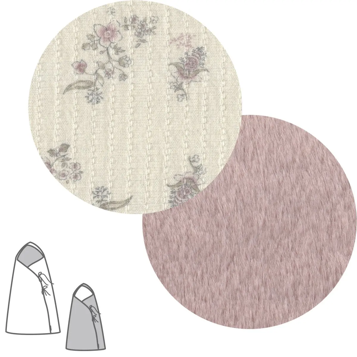 Saco capazo cruzado revers. garden rosa 40x80x5 cm - Imagen 2