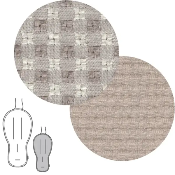 Colchoneta silla uni.rev.oval vicky beige 43x88x1 cm