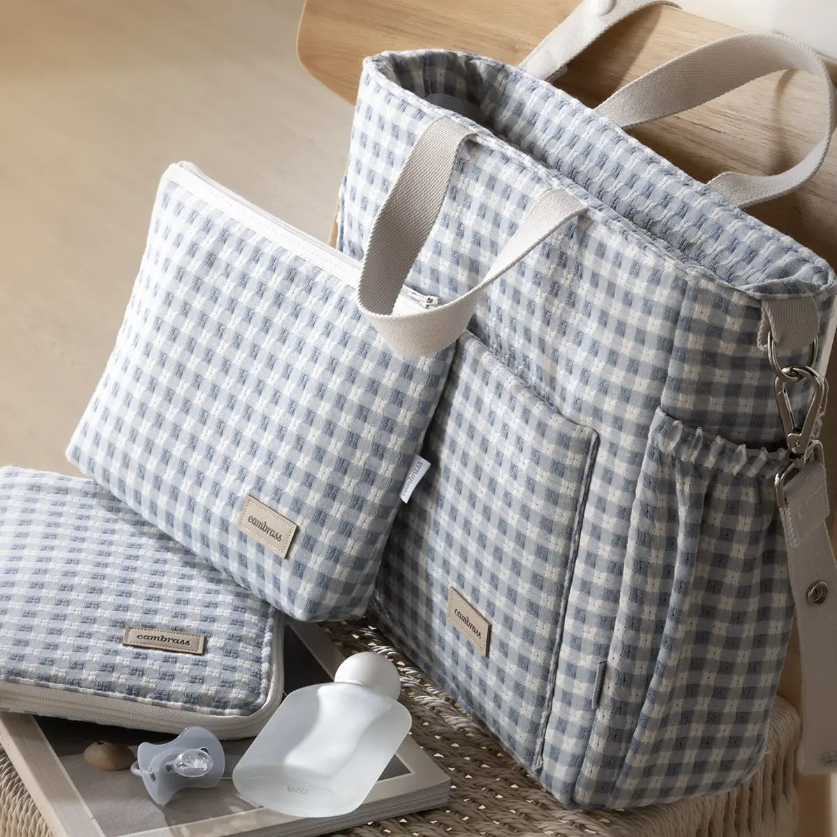 Bolso organizador vicky azul 13x38x20 cm - Imagen 4