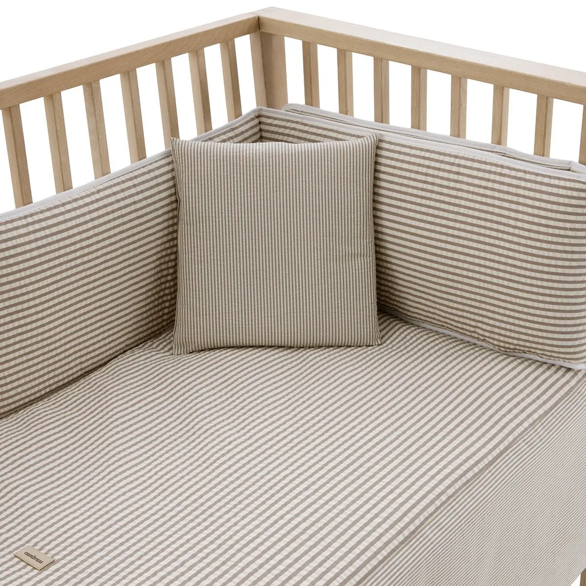 Jgo 2 pcs.colcha i-v. cuna 60 derby beige 60x120x3 cm - Imagen 2