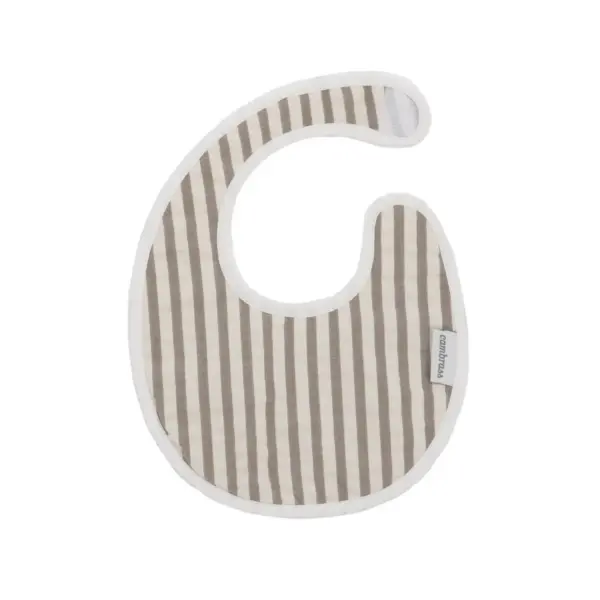 Babero redondo con velcro derby beige 16x19x1 cm