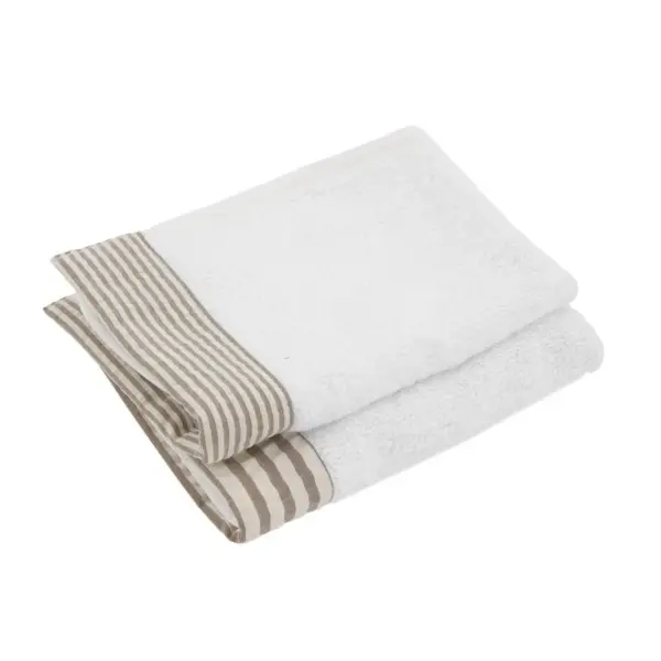 Juego 2 toallas derby beige 25x35x1 cm