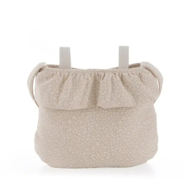 Bolso maternal boho rustic rosa 3.5x41x38.5 cm