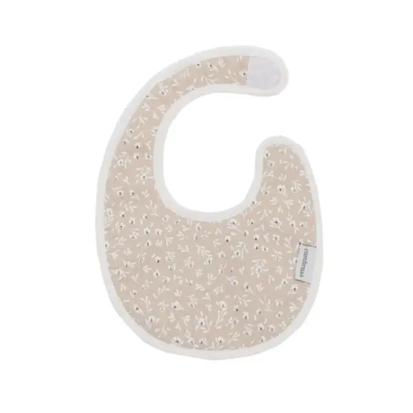 Babero redondo con velcro rustic rosa 16x19x1 cm