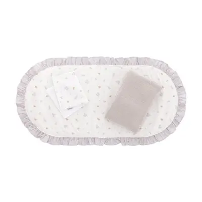 Pack colcha capazo ardi gris 35x75x1 cm