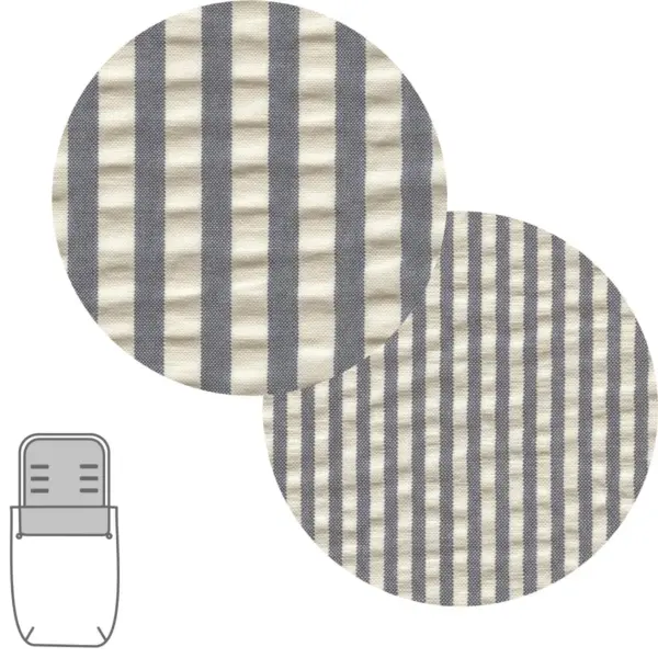 Saco capazo + colchoneta derby gris 35x80x6 cm