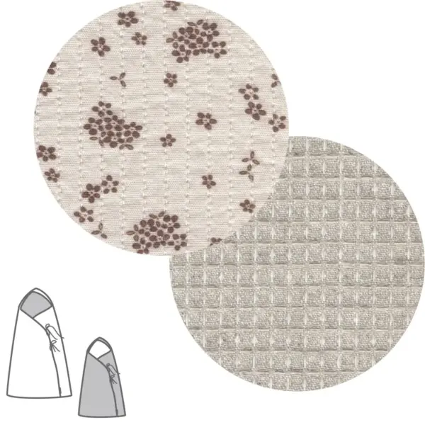 Saco capazo cruzado revers. naturale marron 40x80x5 cm