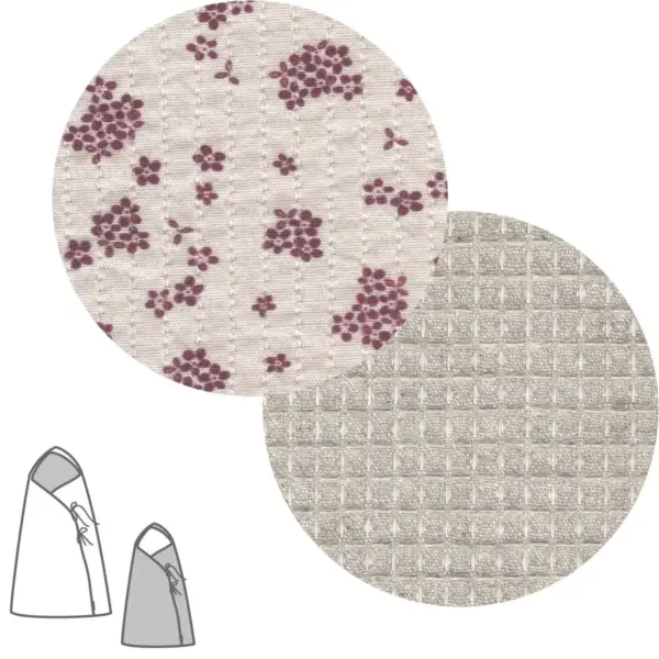 Saco capazo cruzado revers. naturale rosa 40x80x5 cm